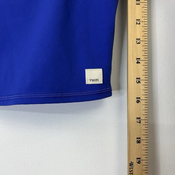 Vuori Daily Crop Tank Top Women’s Size XS Copenhagen Blue Medium Support Bra - Picture 6 of 8